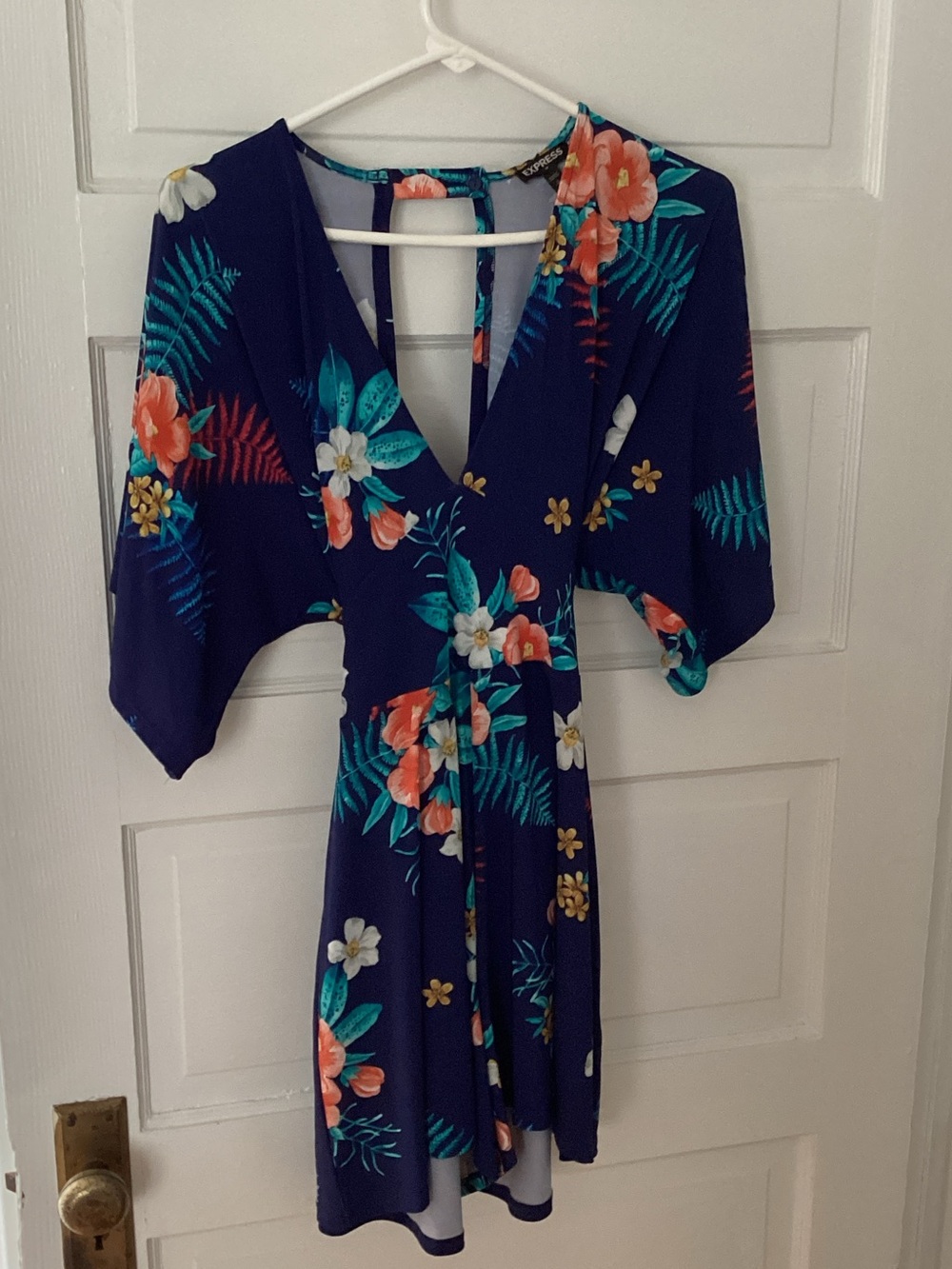 Express Navy Floral Skort